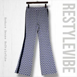 MAEVE ANTHROPOLOGIE Women Size XS Pants High Rise Fit Geometric Pattern Pull-On